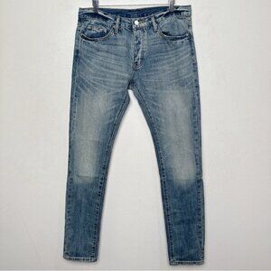 MNML Mens 32 Washed Slim Fit Double Knee Jeans